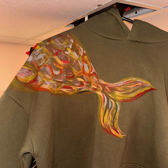 Customized one size, oversized hoodie “Daydreaming in the middle of the ocean” - Picture 6 of 7